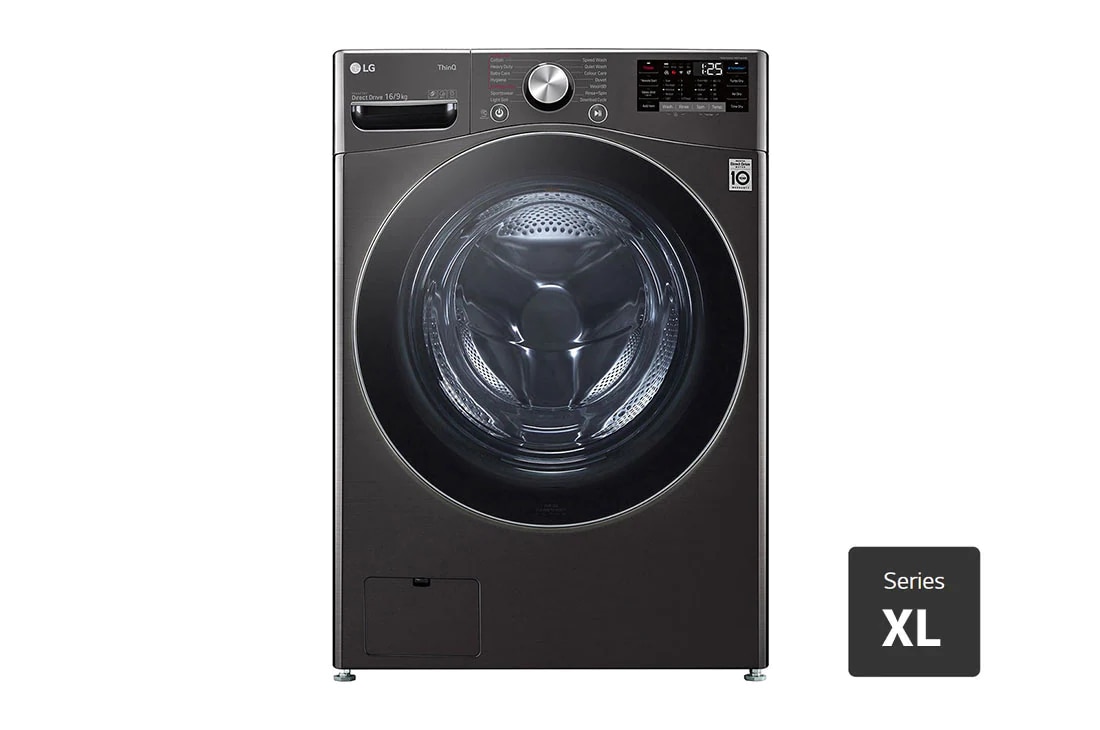 LG 16kg Front Load Washing Machine with Steam+ and Turbo Clean®, Front, WXLC-1116B